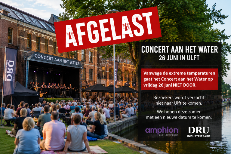 ULFT — Concert aan het Water in Ulft afgelast vanwege extreme hitte
