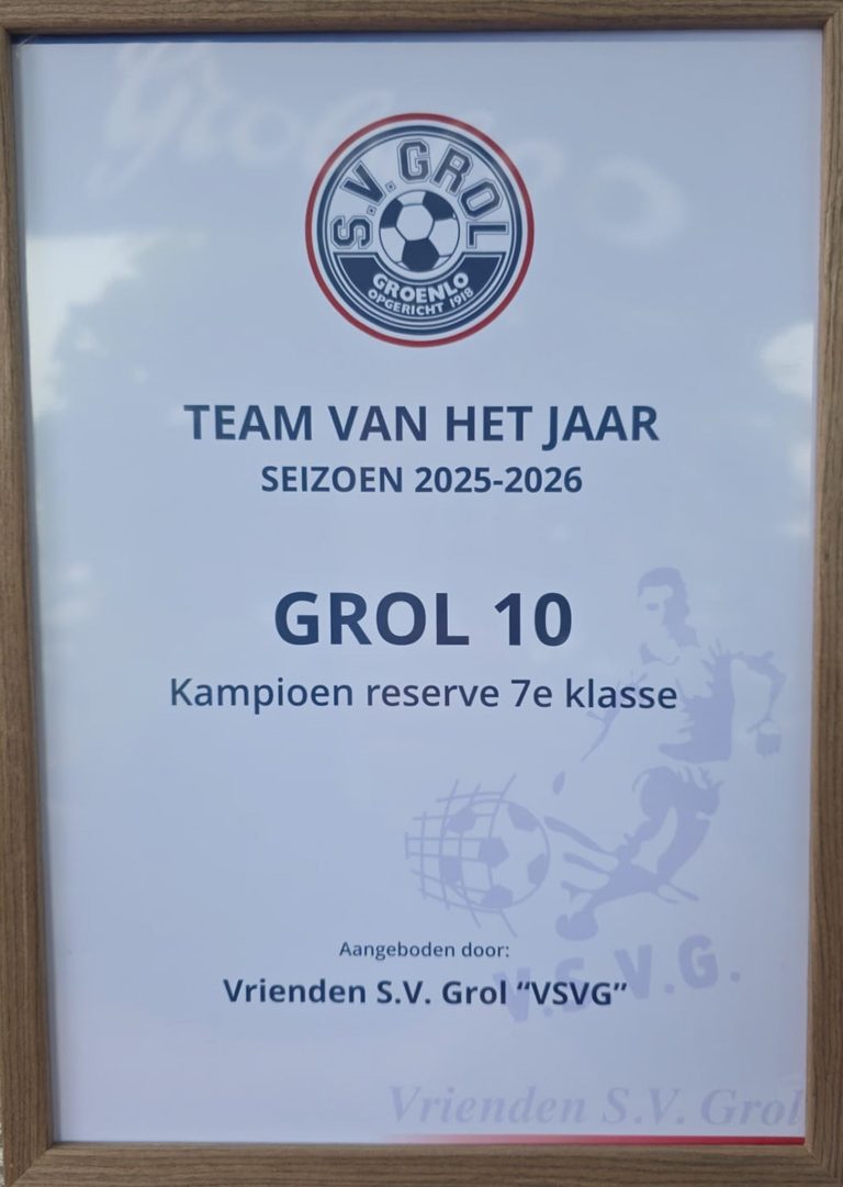 GROENLO — Joost Penterman jongste Grol-voetballer van het jaar ooit